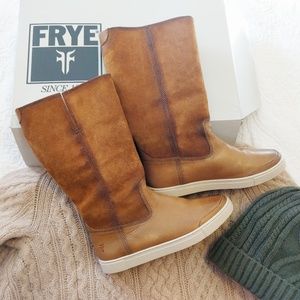 frye gemma shearling boots